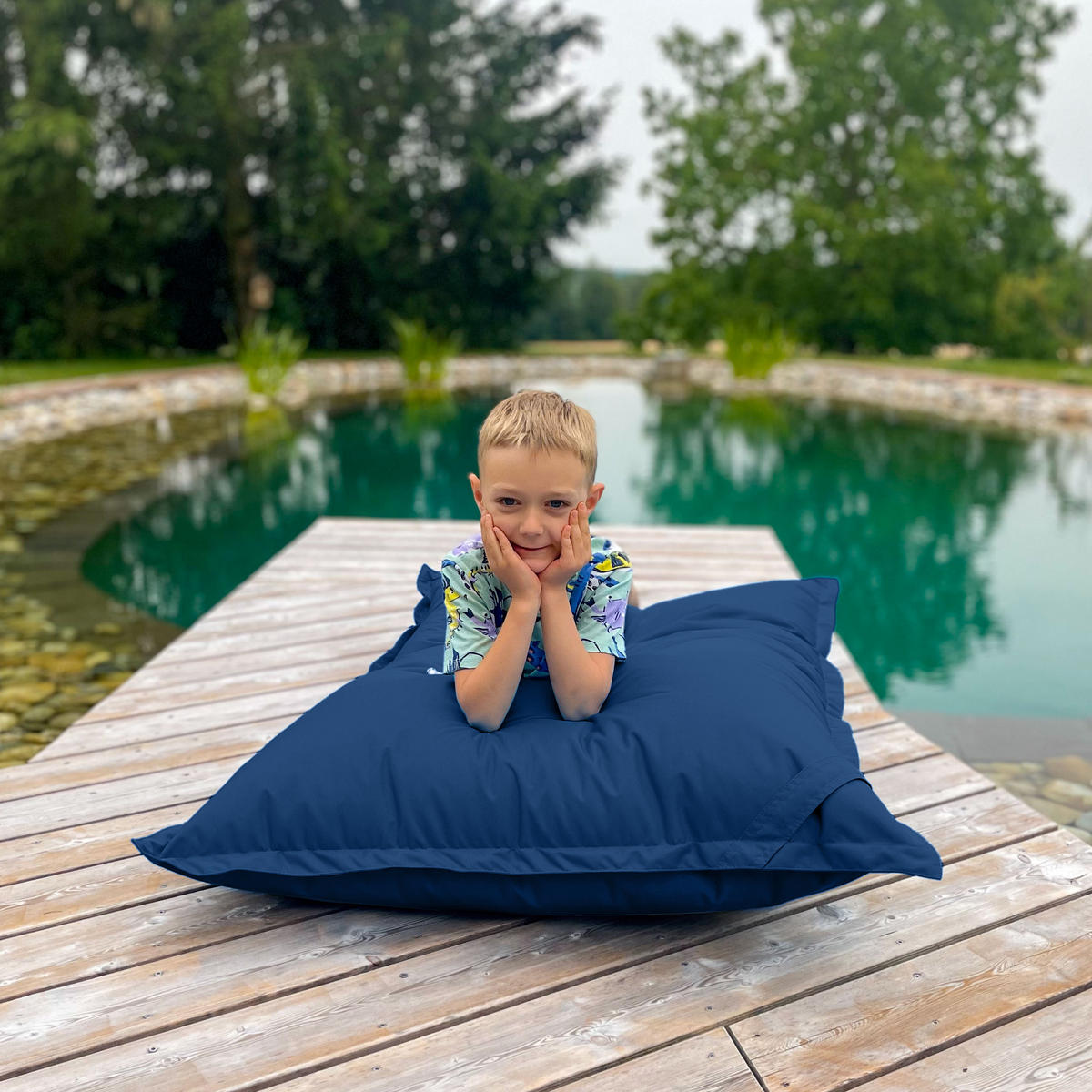KINDERSITZSACK Caree Kids königsblau für In- und Outdoor - Blau/Dunkelblau, Textil (140/100/30cm) - Bruni