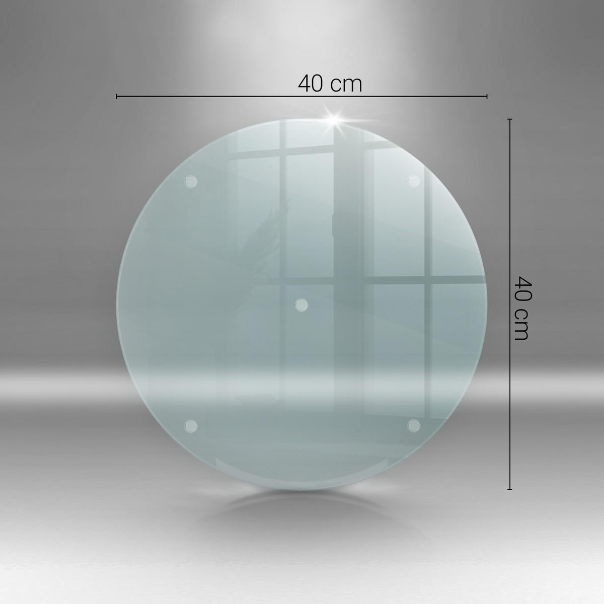 HERDABDECKPLATTE 40 cm Transparent Runder - Transparent, Glas (40/0.4/40cm) - TULUP