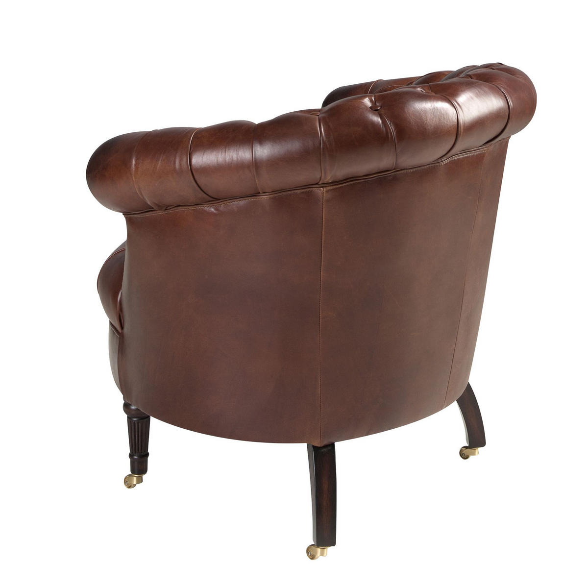 CHESTERFIELD-SESSEL Chester-Sessel aus cognacbraunem Leder 87/83/79 cm - Cognac/Walnussfarben, Leder/Holz (87/79/83cm) - ANGEL CERDA