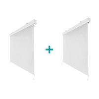 MARKISEN für Pergola VADA 2er-Set, weißes Aluminium, H.250 x B.135cm - Weiß, Metall (135/250/135cm) - Cazeboo