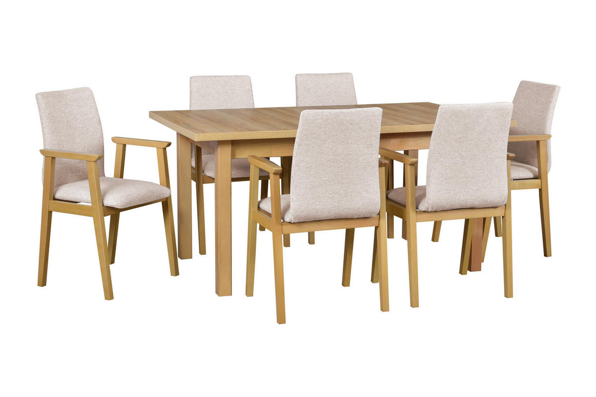 ESSTISCH Modena 2 XL,160-240/90 cm, wotan - Eiche Wotan, Holz (90/160/78cm) - Leaf Design