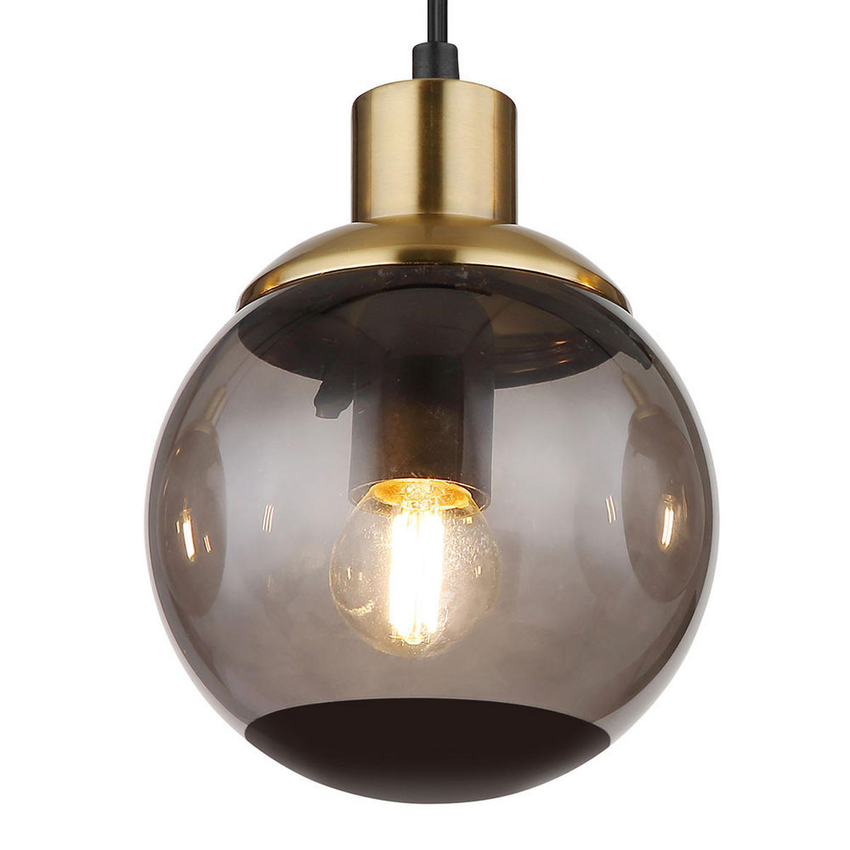 LED HÄNGELEUCHTE Metall Schwarz matt - Schwarz, Glas (75/15/110cm) - Globo Lighting