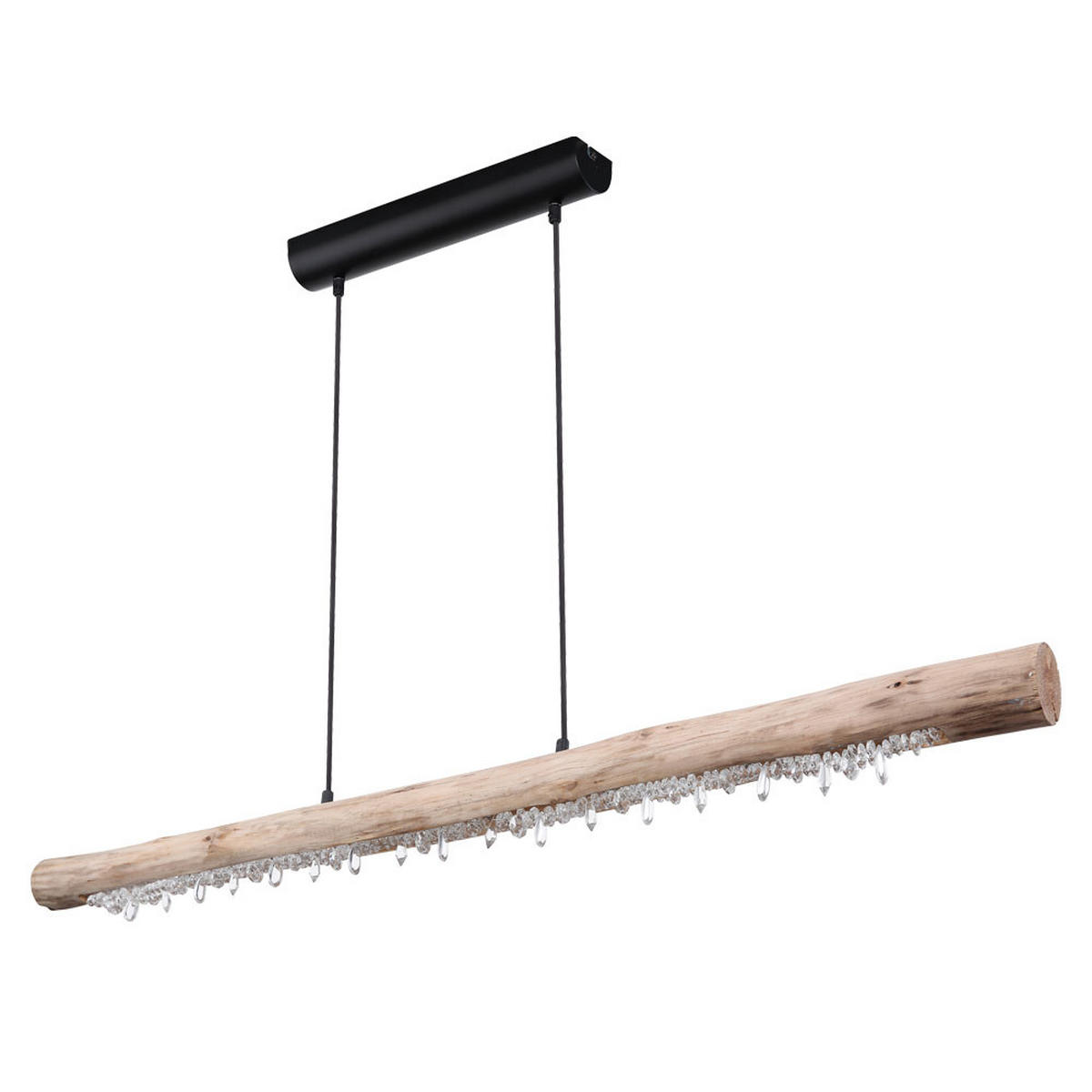 LED HÄNGELEUCHTE Metall Holzoptik Braun - Braun, Holz (120/7/150cm) - Globo Lighting