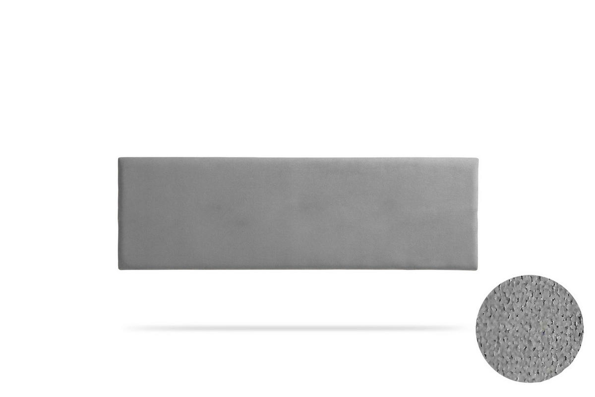 KOPFTEIL gepolstert NOVA Aqualine 160x50x5 cm - Hellgrau - Moonia - Hellgrau, Holz (160/5/50cm)