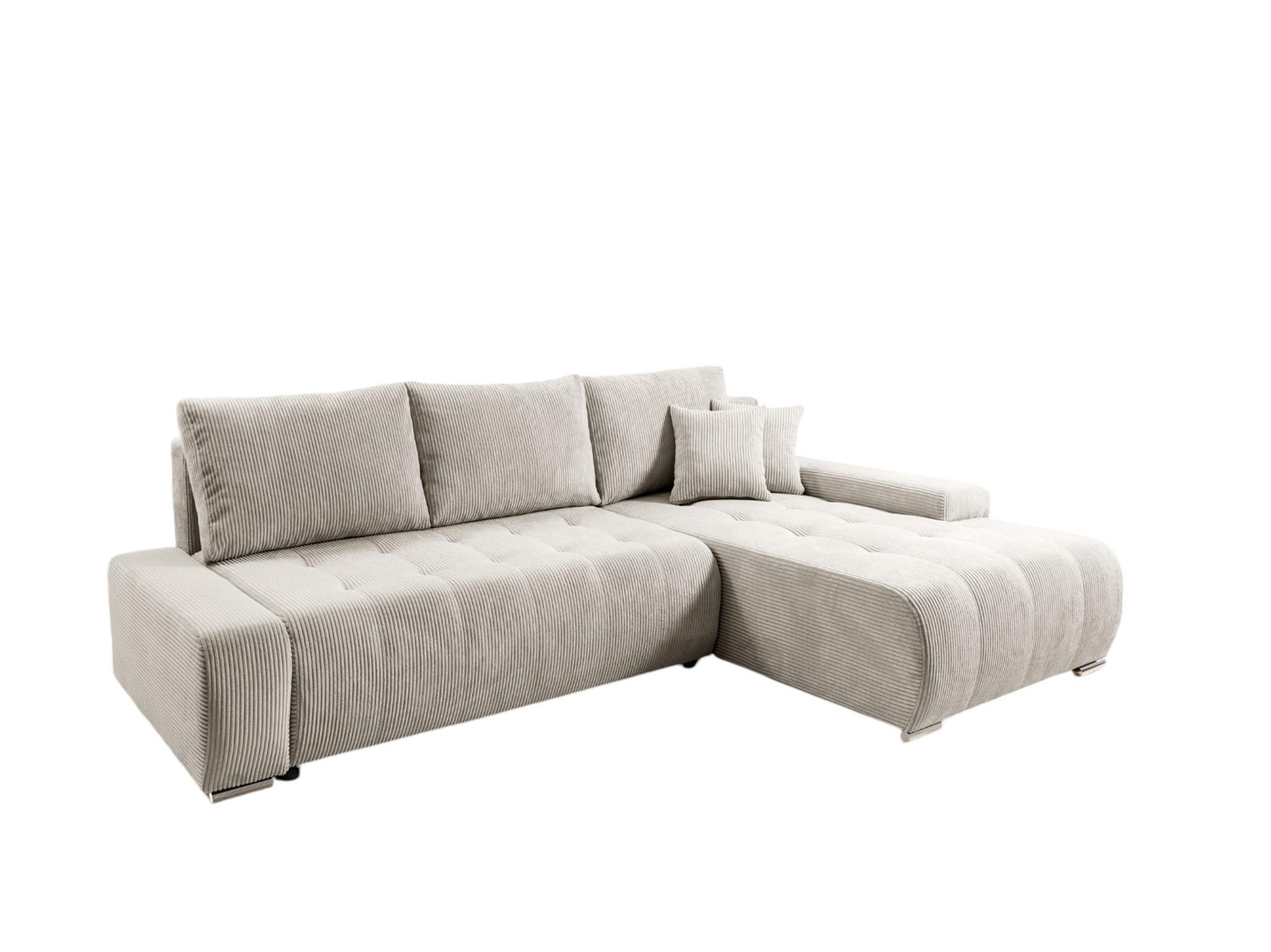 ECKSOFA Vogar In Poso - Creme, Holzwerkstoff/Textil (265/185cm) - Fun Möbel
