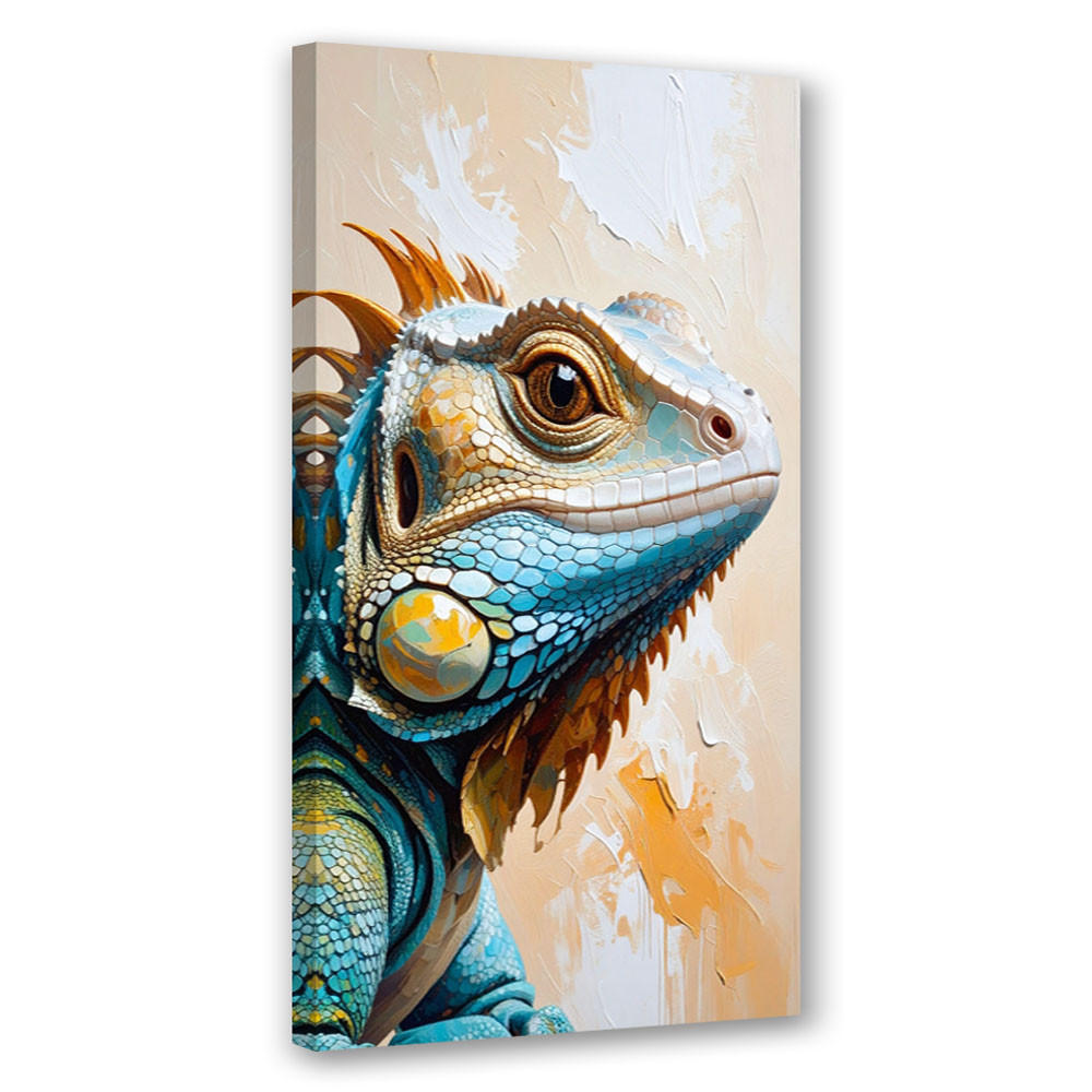 LEINWANDBILD Eidechsen-Reptilien-Natur 60x120cm - Beige, Textil (60/120cm) - Feeby