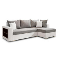 ECKSOFA Lord, Seite: Rechts - Weiß/Grau, Holz/Textil (238/141cm) - Sofnet