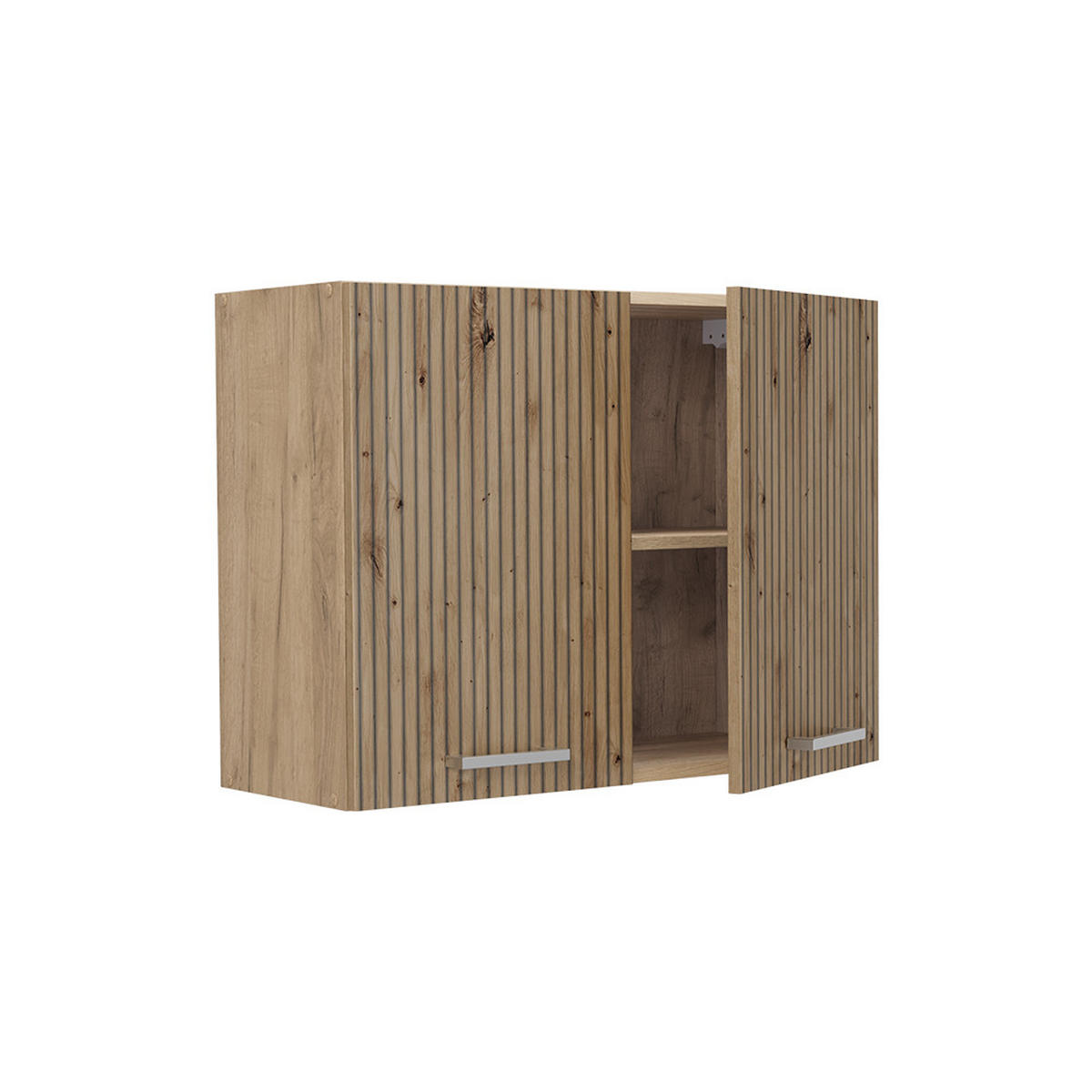KÜCHENGLASSCHRANK R-Line, Artisan-Eiche/Goldkraft Eiche, 80 cm - Eichefarben/Eiche Artisan, Holzwerkstoff (80/60/31cm) - Vicco