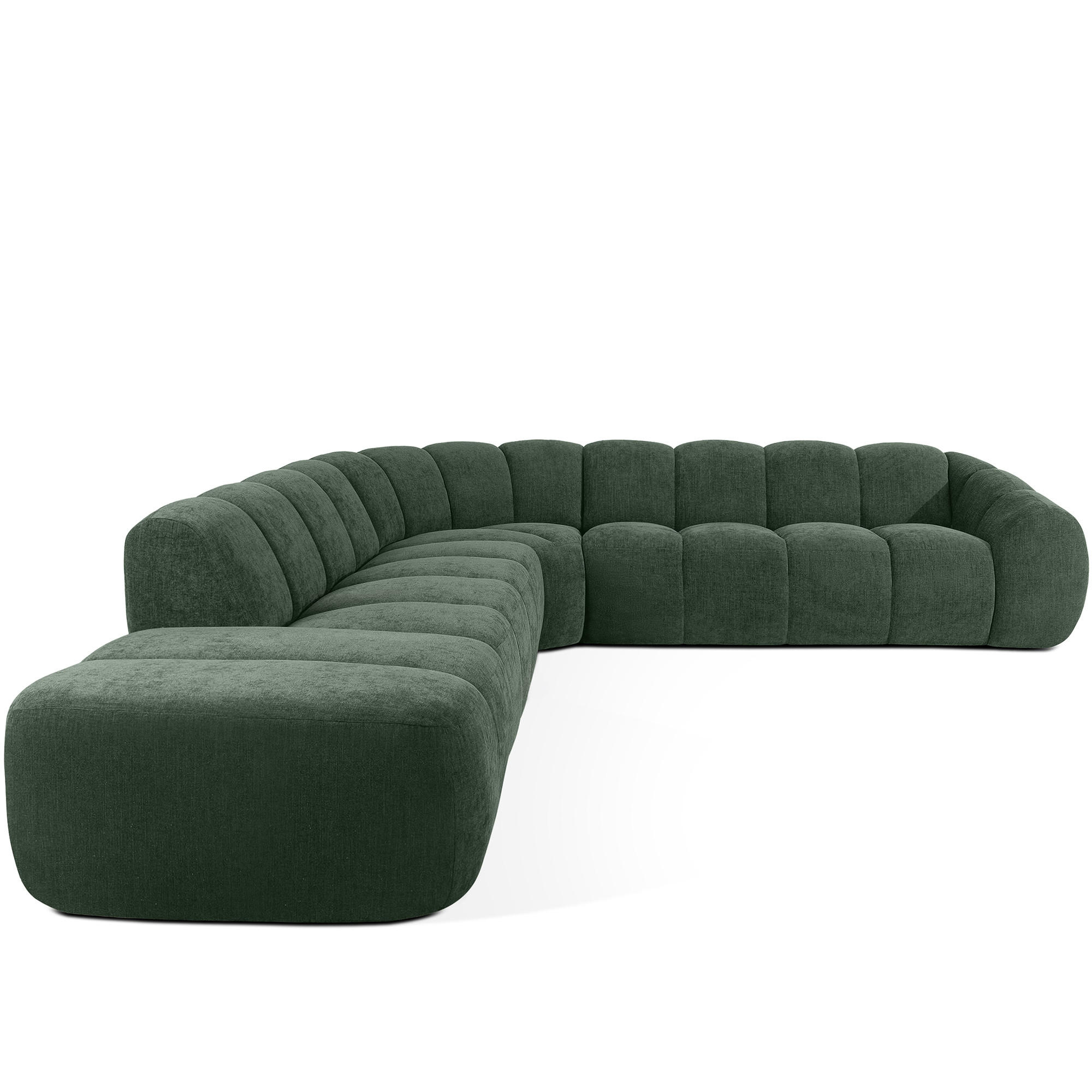 ECKSOFA LINKS FLAVA, Dunkelgrün - Dunkelgrün, Holz/Holzwerkstoff (310/354cm) - KONSIMO®