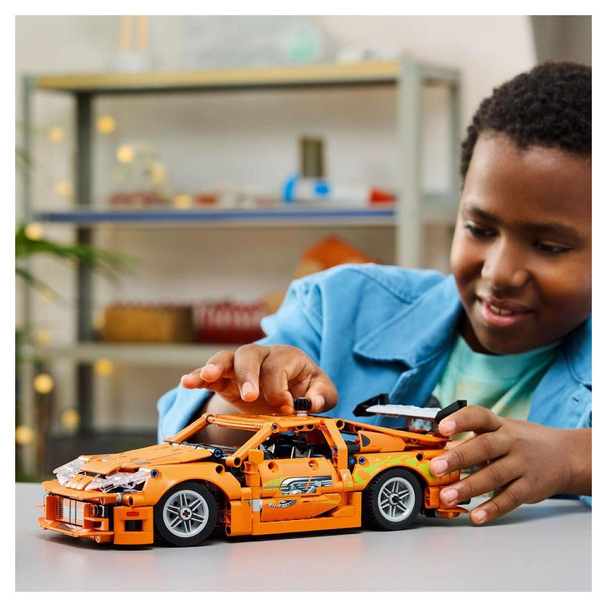 KLEMMBAUSTEINE Schneller und wütender Toyota Supra Mk4 Speed Champion - Rot, Kunststoff (7/26/38cm) - Lego
