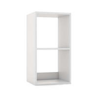 KNIŽNICA Biela - biela, drevo (33/70/35cm) - COSTWAY
