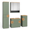 BADMÖBEL-SET Eden Grün/Artisan 4 Teile - Hellgrau/Grün, Holzwerkstoff (70/64.5/37cm) - Vicco