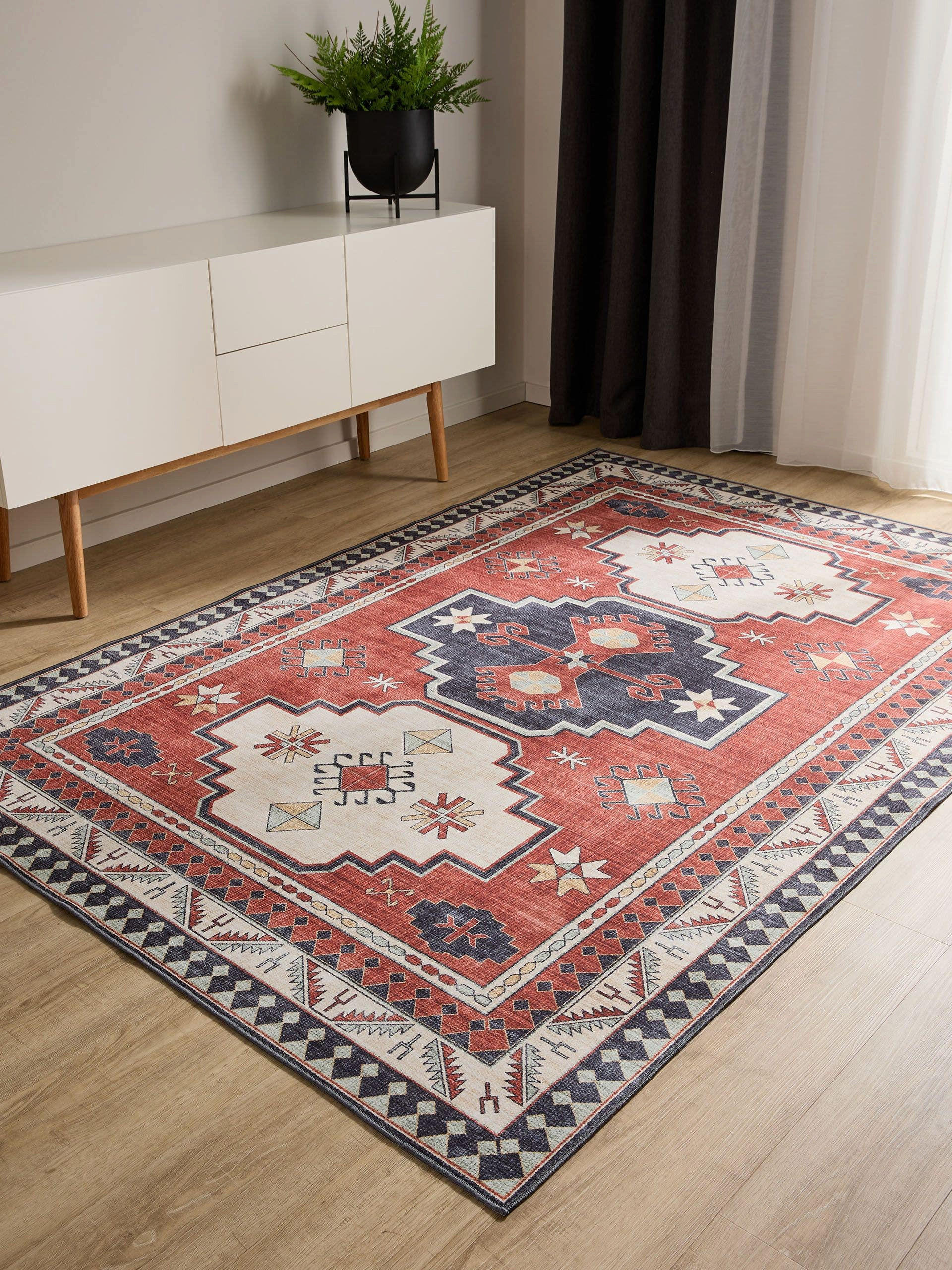 VINTAGE-TEPPICH George waschbar 200x300 cm - Blau/Multicolor, Kunststoff (200/300cm) - benuta