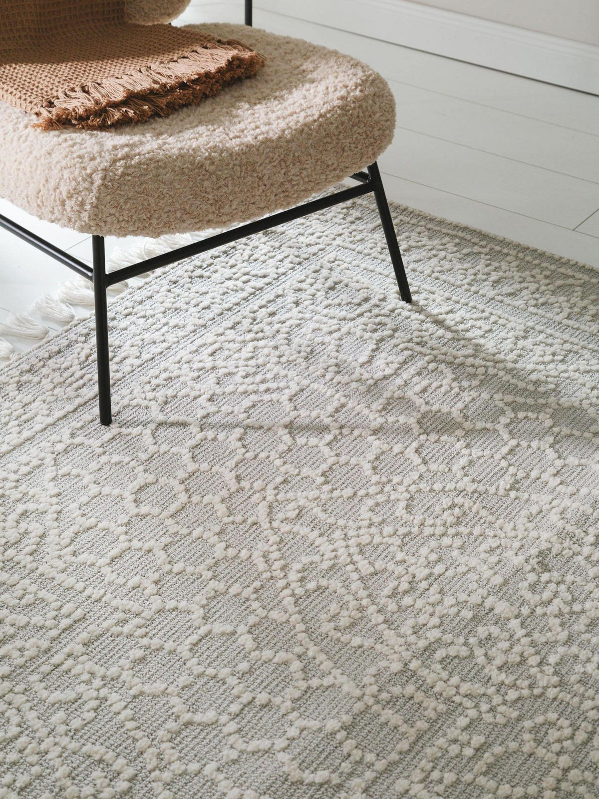 TEPPICH Teppich Elias Grau - Grau, Textil (120/1cm) - KUNSTLOFT