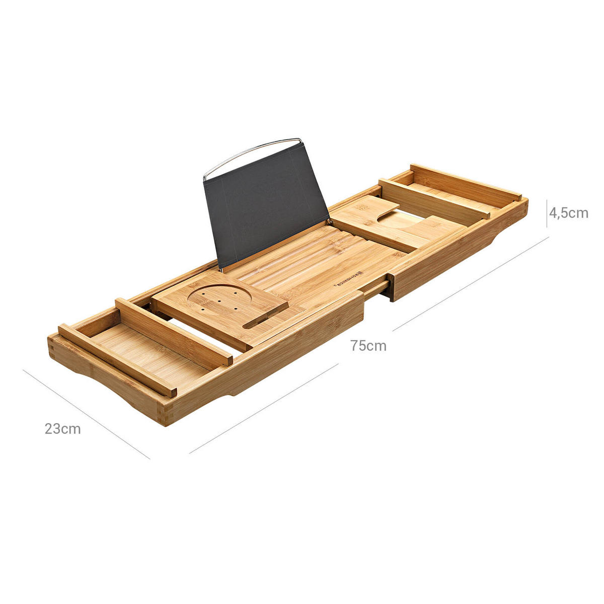 BADEWANNENABLAGE - Eukalyptusholzfarben, Holz (23/109cm) - Hansiro