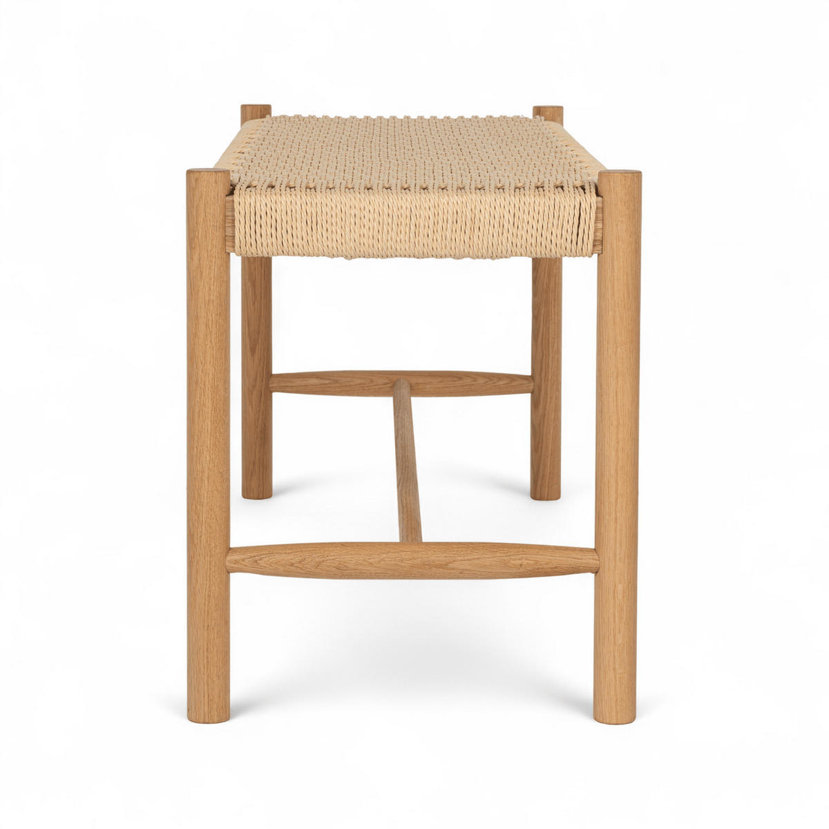SITZBANK 90/36/45 cm Rattan / Eiche Wildeiche - Honigeiche/Eichefarben, Holz/Papier (90/45/36cm) - Furnhouse