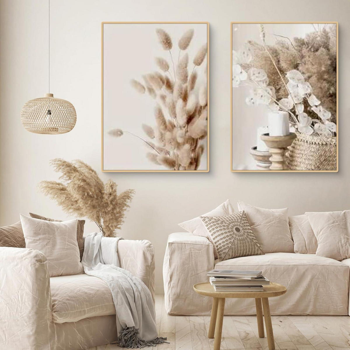 POSTER 3er Set Boho Ästhetik 50 x 70 cm - Beige, Papier (2/0.5cm)