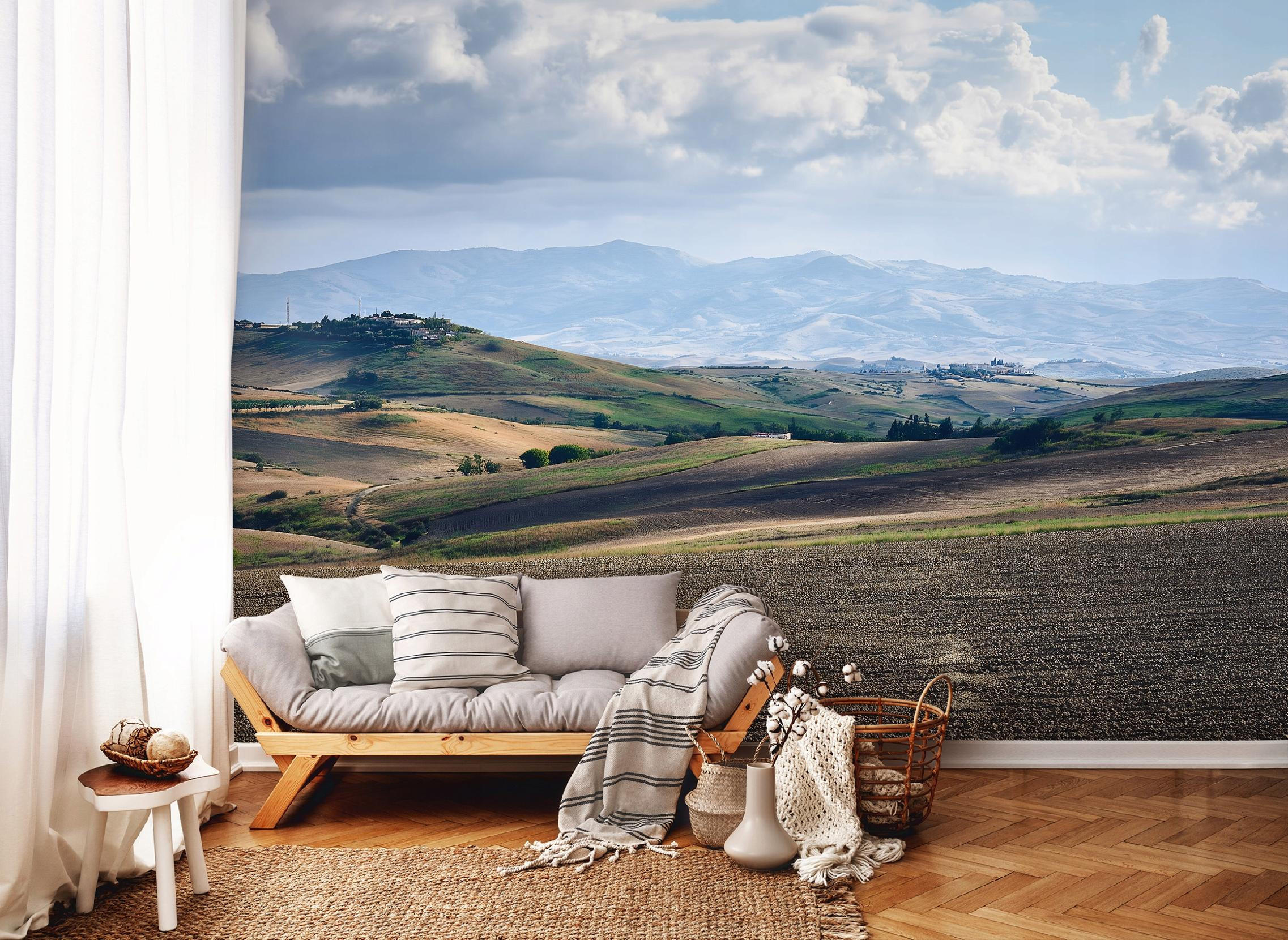 FOTOTAPETE Landschaft Landschaft Braun 200x140 cm - Multicolor, Papier (200/140cm) - Wallarena