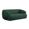 3-SITZER SOFA Bouclé Stoff Grün - Dunkelgrün/Schwarz, Kunststoff/Textil (212/81/98cm) - Makamii