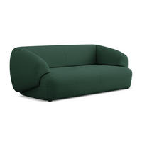 3-SITZER SOFA Bouclé Stoff Grün - Dunkelgrün/Schwarz, Kunststoff/Textil (212/81/98cm) - Makamii