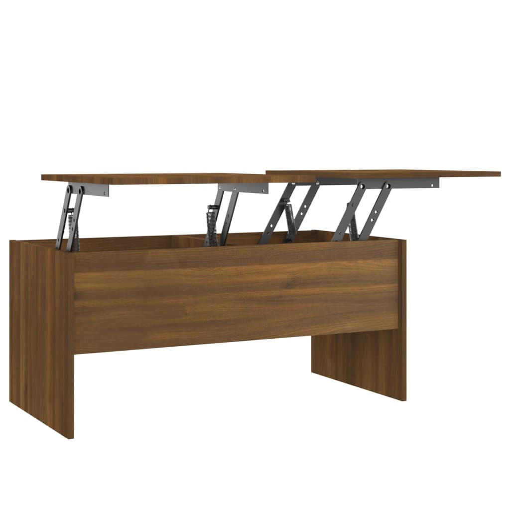 COUCHTISCH Braun Eichen-Optik 102x50,5x46,5 cm Holzwerkstoff - Braun, Holzwerkstoff (102/50.5/46.5cm) - furnicato