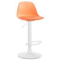 BARHOCKER Lunor Kunststoff Orange Weiß - Orange, Kunststoff/Metall (39/82/43cm) - DELUKE