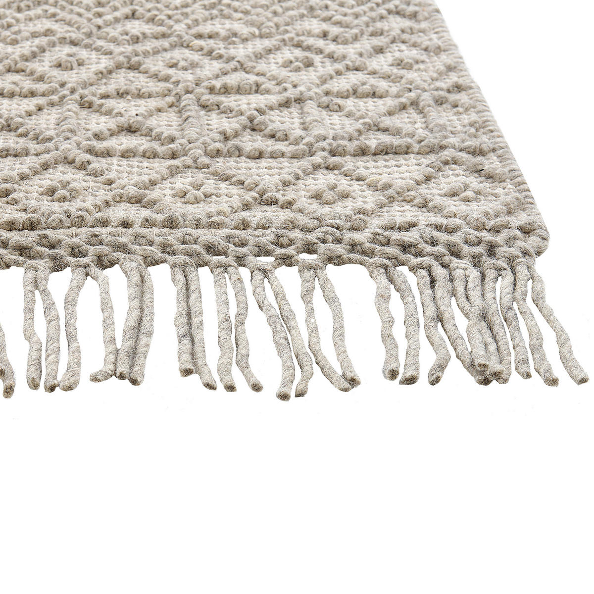 KURZFLOR-TEPPICH Alucra 230/160 cm - Beige, Textil (160/230cm) - Beliani