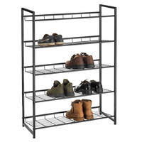 SCHUHREGAL ORDO - Schwarz, Metall (81/107/30cm) - CARO-Möbel