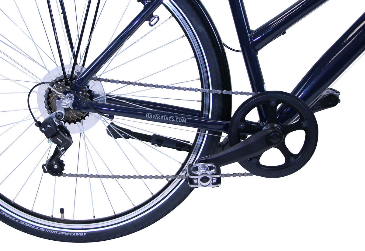 CITYBIKE Citytrek Easy Blue Lady 7 Gang 28 Zoll Größe: 46cm - Blau, Metall (46cm) - Hawk Bikes