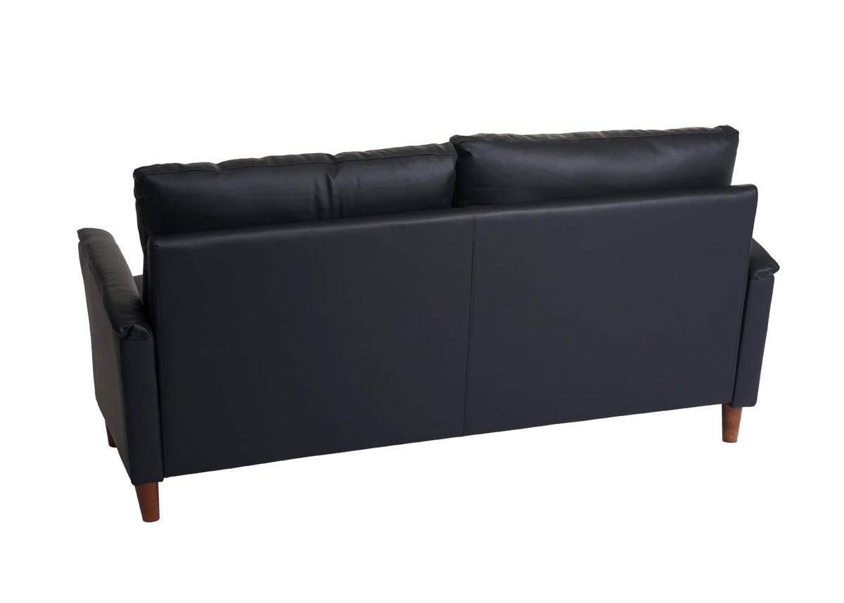 3-SITZER-SOFA Schwarz - Schwarz, Textil (178/87/78cm) - MCW