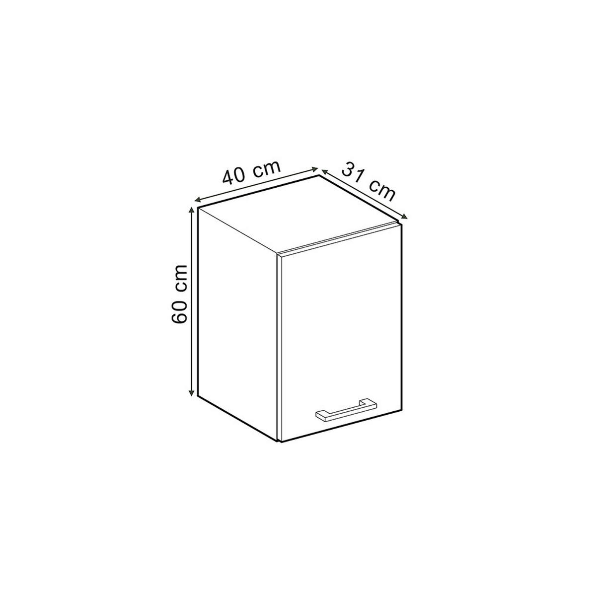 HÄNGESCHRANK R-Line Schwarz Beton 40 cm - Anthrazit/Schwarz, Holzwerkstoff (40/60/31cm) - Vicco