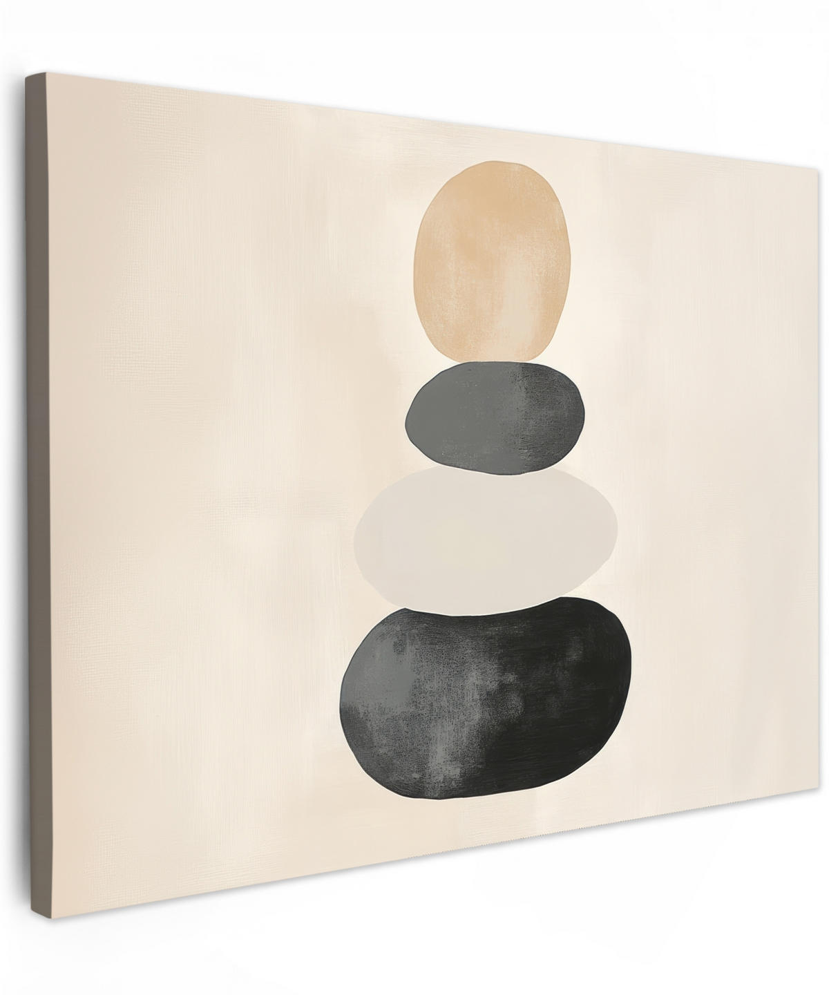 LEINWANDBILD Japandi - Wabi sabi - Beige 40x30 cm - Taupe, Textil (40/30cm) - MuchoWow