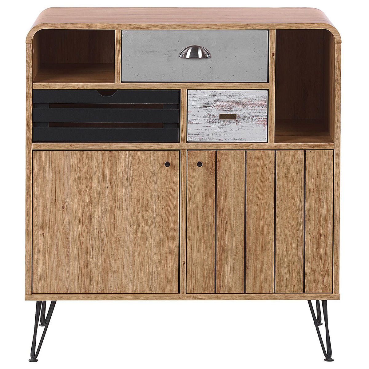 SIDEBOARD Světle hnědý Kyle - hnědá, kompozitní dřevo (80/87/40cm) - Beliani