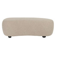 SITZHOCKER Noxx Pouf/ Organisch Geformt Bouclé Beige - Beige, Kunststoff (120/41/46cm) - Housecraft Living