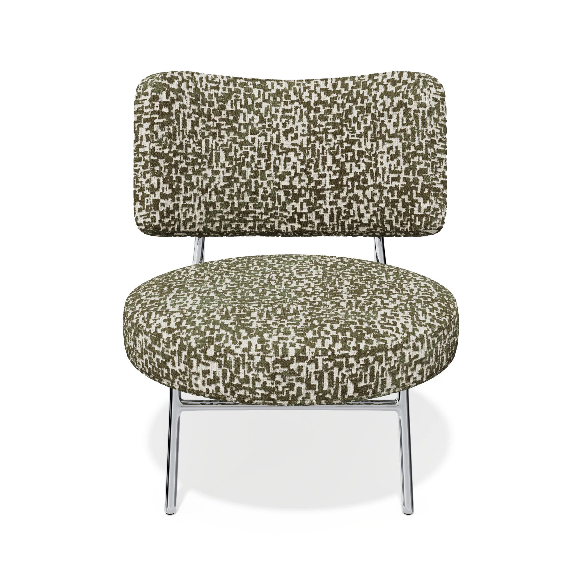 SESSEL Gemusterter texturierter Stoff 60cm - Olivgrün/Grün, Textil (60/70/71cm) - Sia Home