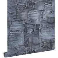 TAPETE Jeansstoff 53 cm x 10.05 m - Blau, Papier (53/1000cm) - ESTAhome