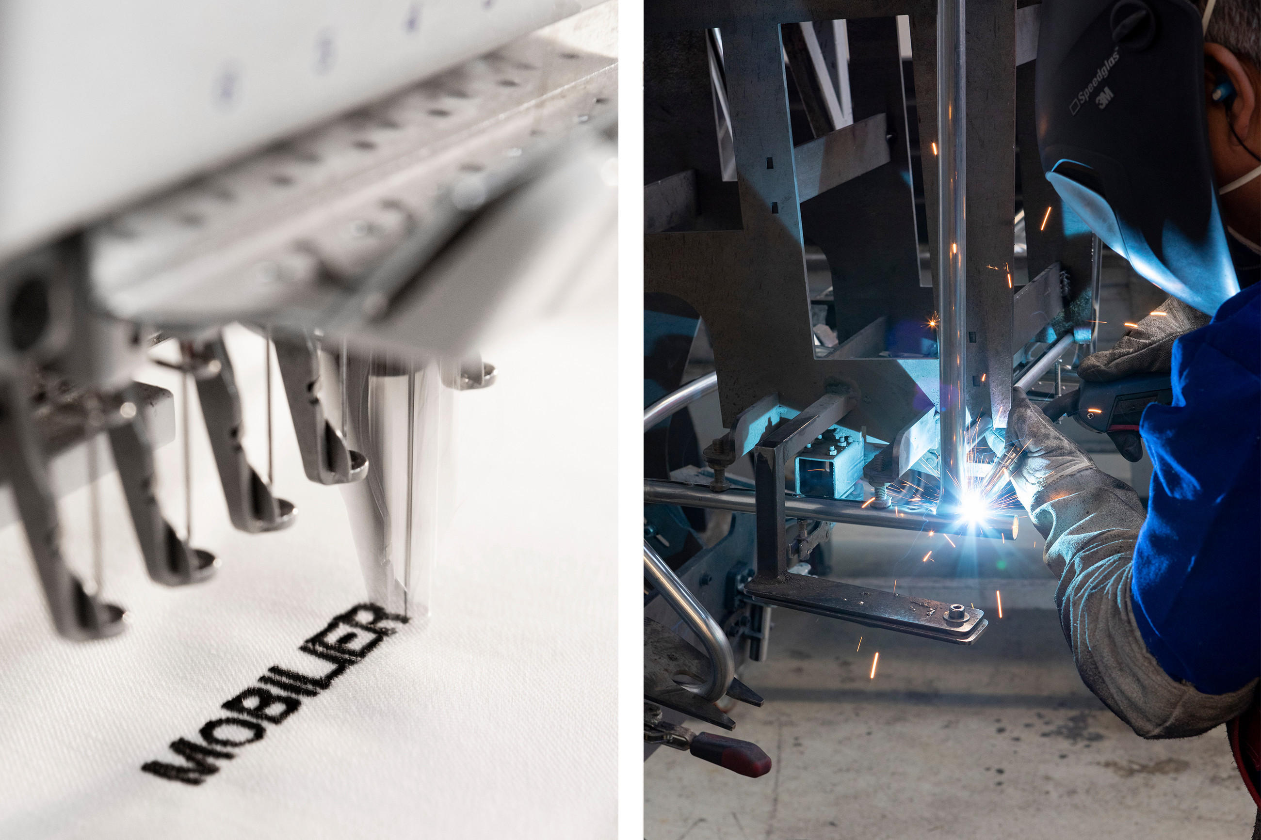 LAFUMA Mobilier - 100% französisches Know-how in der Produktion. Näharbeiten und Schweißen in der Fertigung