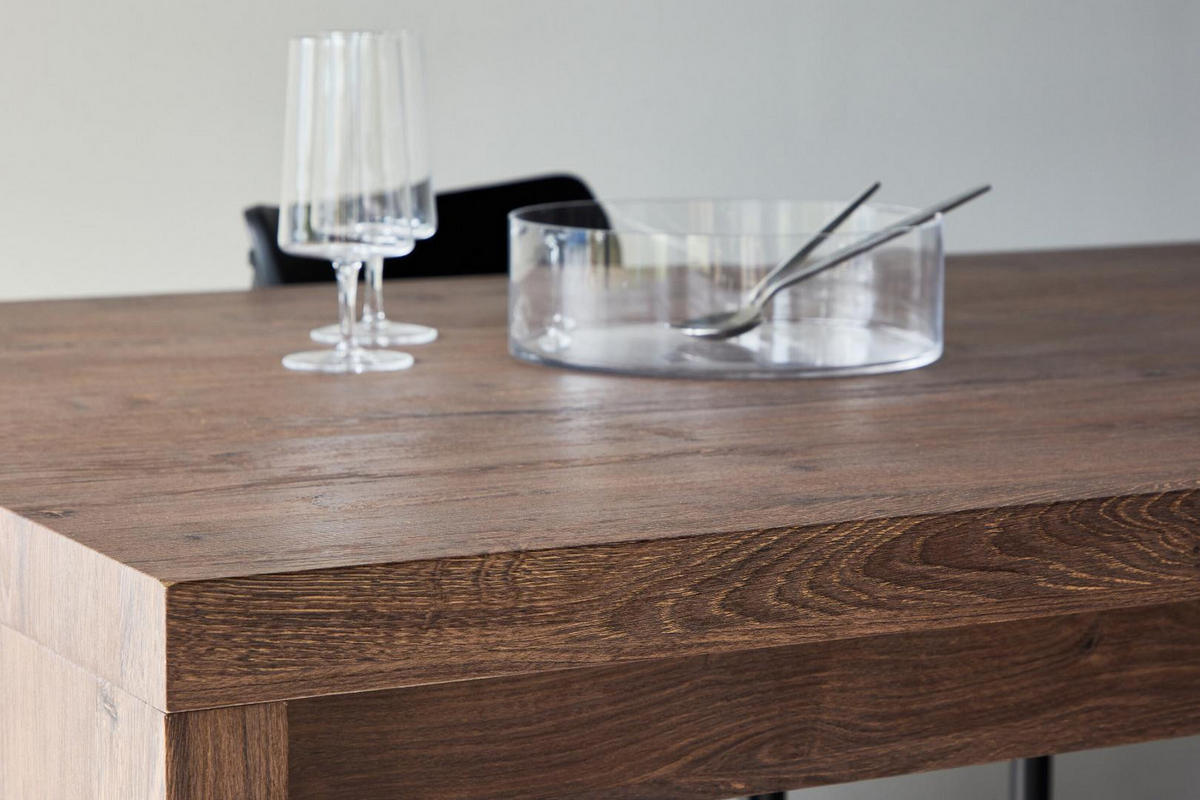 ESSTISCH, Evone, Mocca, MDF, 100 x 200 x 75 cm - Mokka, Holzwerkstoff (200/100/75cm) - ebuy24