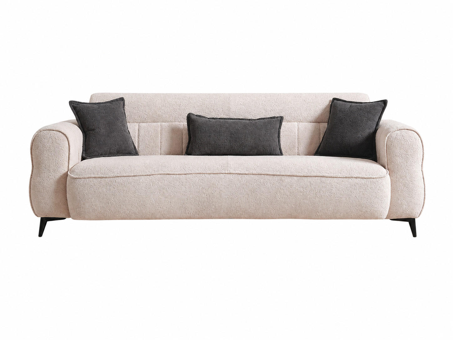 3-SITZER SOFA Merida Beige - Beige, Holzwerkstoff/Kunststoff (240/87/108cm)