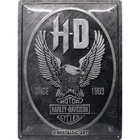 BLECHSCHILD 30/40 cm Harley-Davidson Metal Eagle - Multicolor, Metall (30/40/0.2cm) - Nostalgic-Art