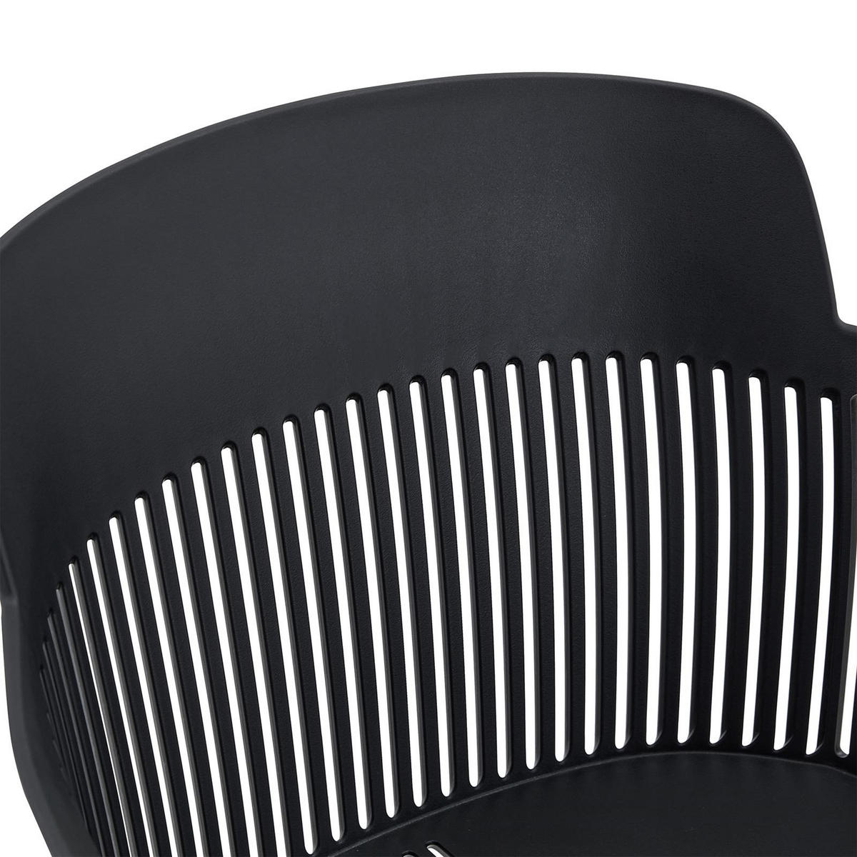 GARTENSTÜHLE MANTEY 4er-Set schwarz - Schwarz, Metall (59/81/52cm) - IDIMEX