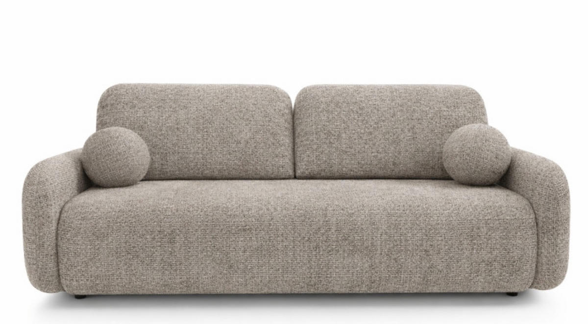 SOFA Cremona 24 LEON Mit Schlaffunktion - Braun, Textil (220/90/92cm) - Sepro Meble