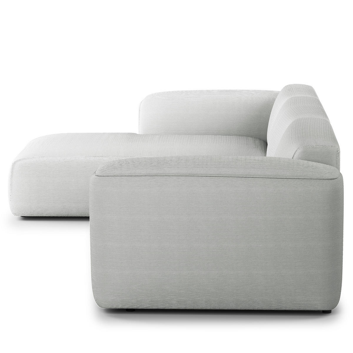 3-SITZER ECKSOFA mit Longchair - Schwarz/Grau, Kunststoff/Textil (317/173cm) - home24