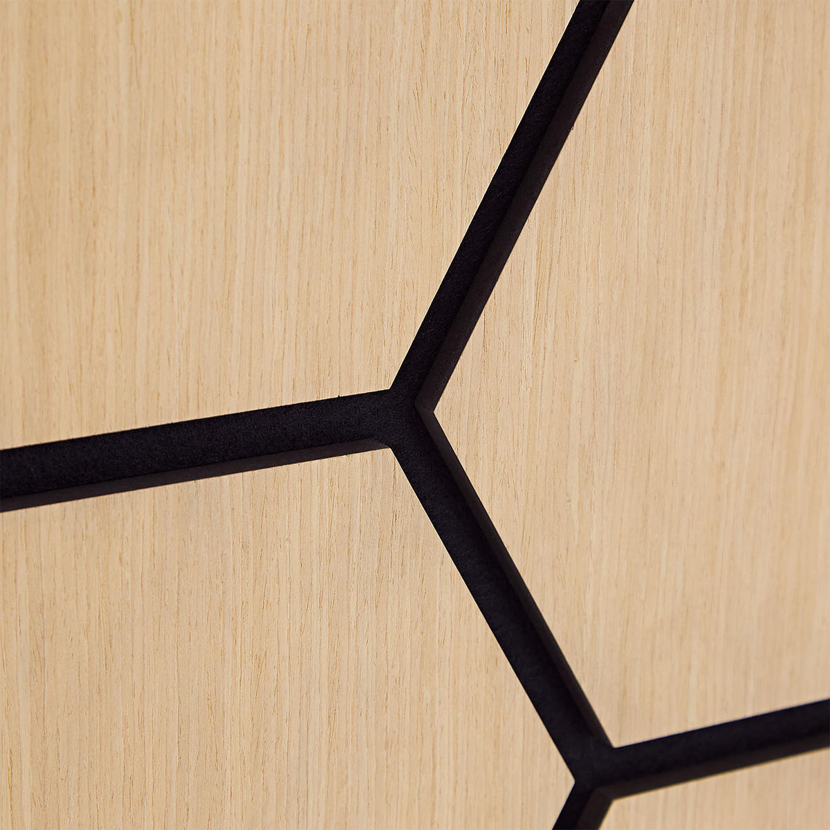 AKUSTIKPANEEL Hexagon Naturfarben 8 Stück - Naturfarben, Holz (62/76/2cm) - Homestyle4u