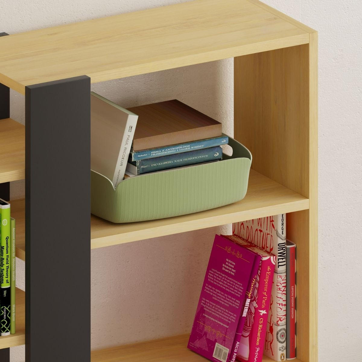 BÜCHERREGAL 5 Ebenen L80 x H152 cm - Axel - Eiche Artisan/Grau, Holzwerkstoff (29.5/152/80cm) - Calicosy