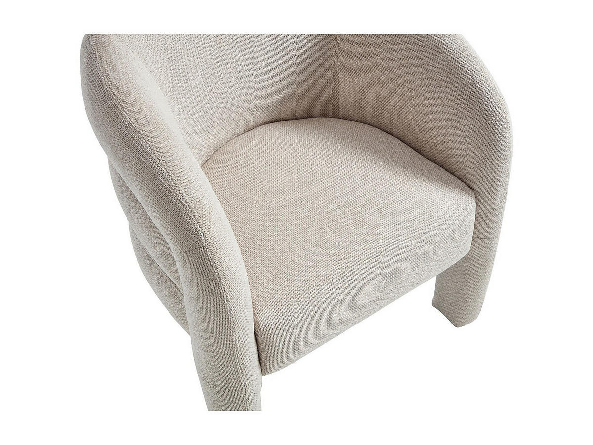 SESSEL - Stoff - Beige strukturiert - ZELUVA - Beige, Textil (70/81/63cm) - Vente-Unique