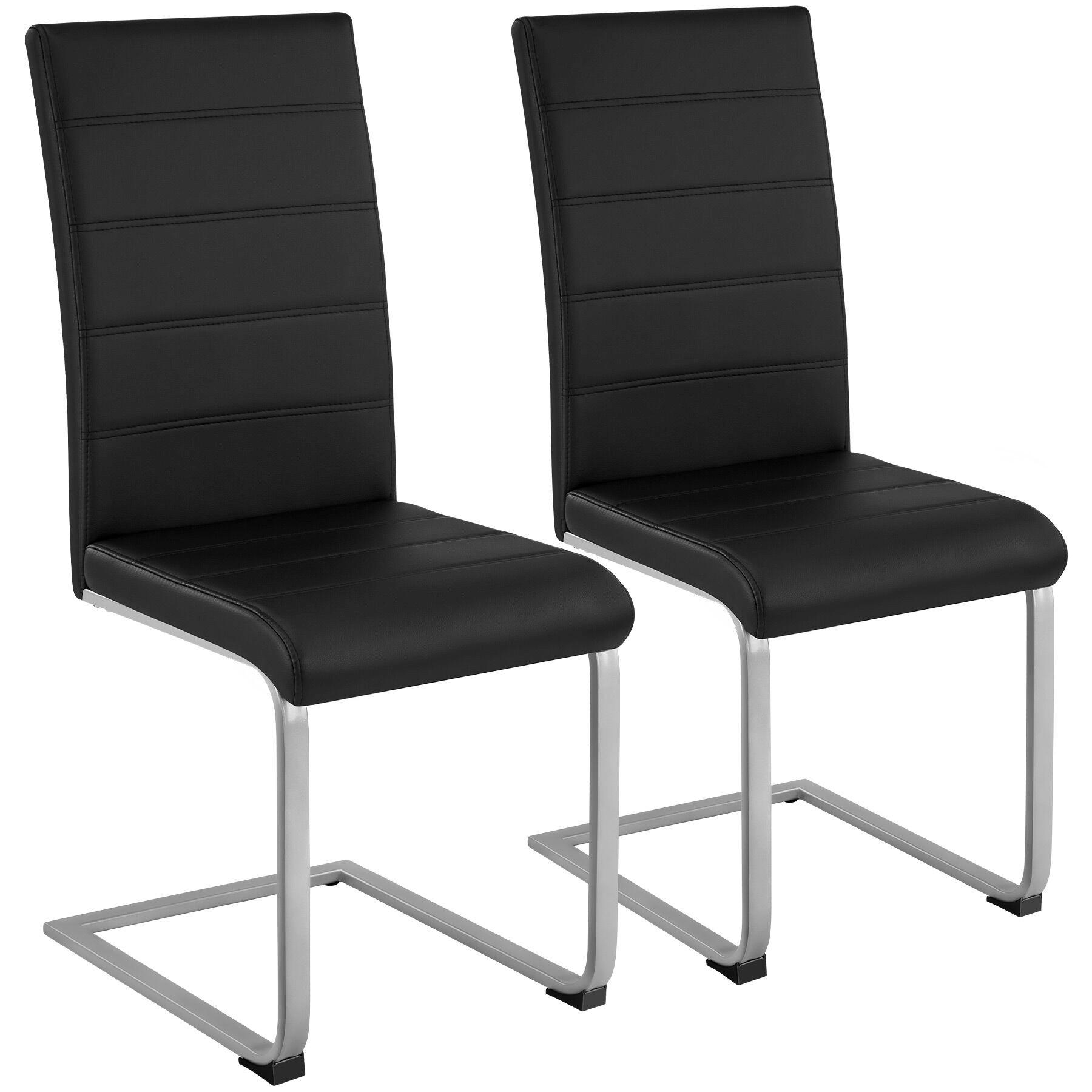 SCHWINGSTUHL 2er Set Bettina 41 x 52 x 99 cm schwarz - Schwarz, Textil (52/99/41cm) - tectake