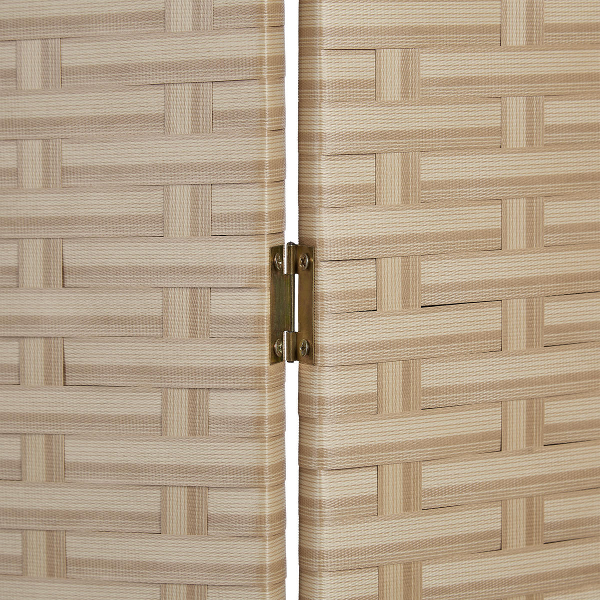 PARAVENT - Braun, Kunststoff (180/180/2cm) - Relaxdays