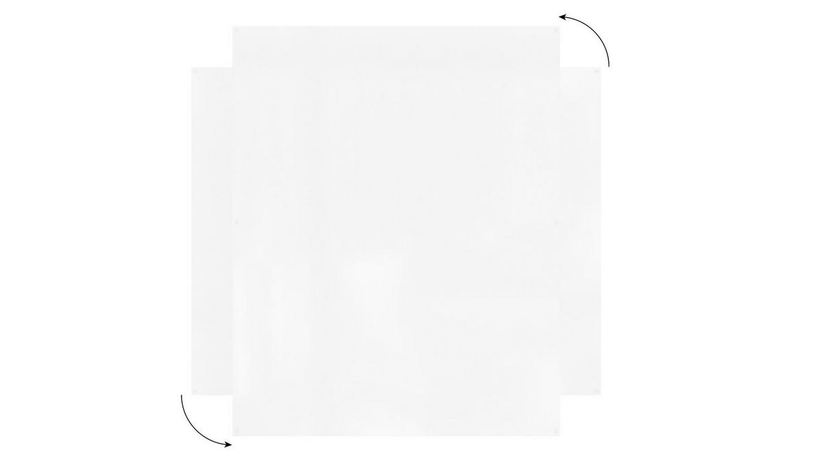 MAGNETPLATTE rahmenloses SLIMboard - Magnetisches trocken abwischbares Whiteboard 150x120 cm - Weiß, Metall (150/120/0.3cm) - ALLboards