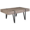 COUCHTISCH dunkler Holzfarbton rechteckig 60/100 cm Adena - Dunkelbraun/Schwarz, Holzwerkstoff (100/60/43cm) - Beliani